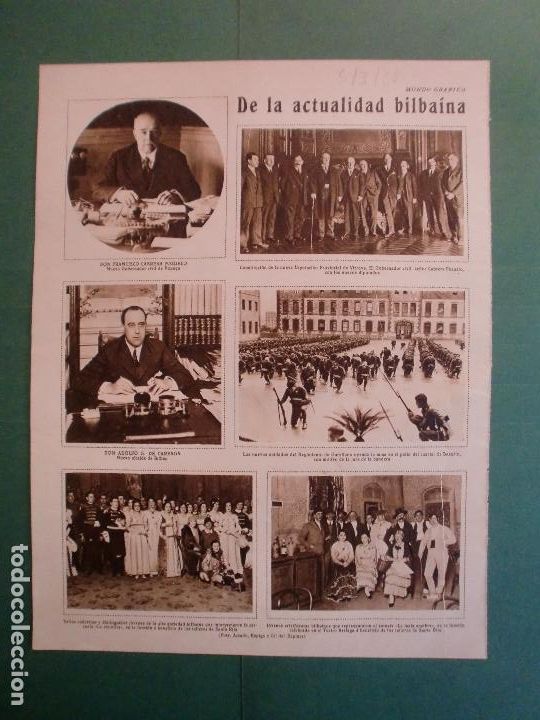 Coleccionismo: CUARTEL DE BASURTO - BILBAO FUNCION EN EL TEATRO ARRIAGA - DIPUTACION PROV. - 5/3/1930