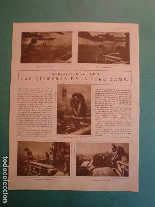 Coleccionismo: LA QUIMERA DE NOTRE DAME - JABON HENO DE PRAVIA - 5/3/1930