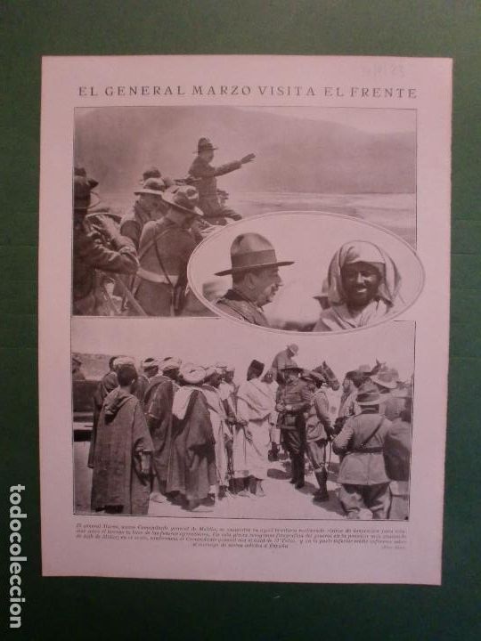 Collezionismo: GENERAL MARZO EN EL FRENTE DE AZIB-DE-MIDAR - 14/9/1923