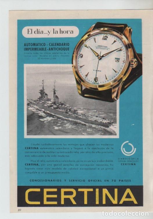 Coleccionismo: ANUNCIO PUBLICIDAD RELOJ CERTINA-MAQUINA DE COSER ALFA