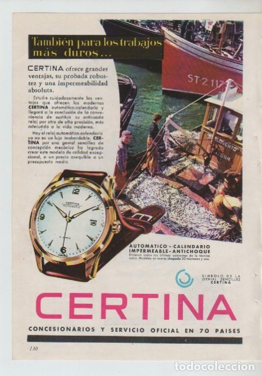 Coleccionismo: ANUNCIO PUBLICIDAD RELOJ CERTINA-PA&Ntilde;UELO FISBA