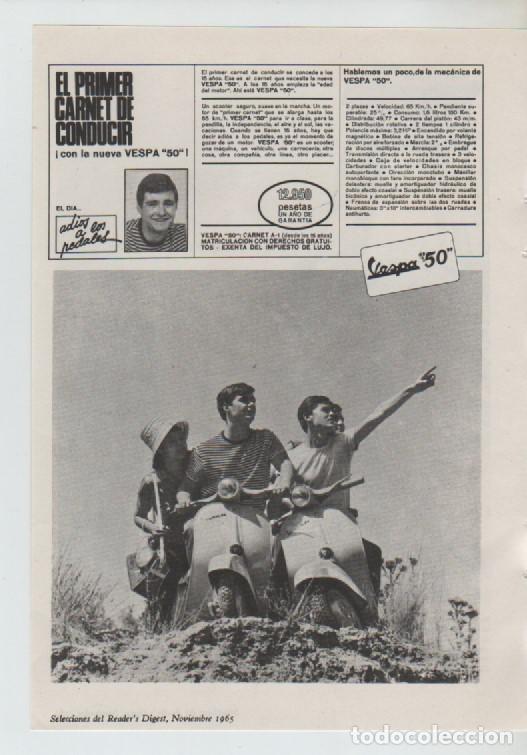 Coleccionismo: ANUNCIO PUBLICIDAD MOTOCICLETAS VESPA-MODA TERVILOR