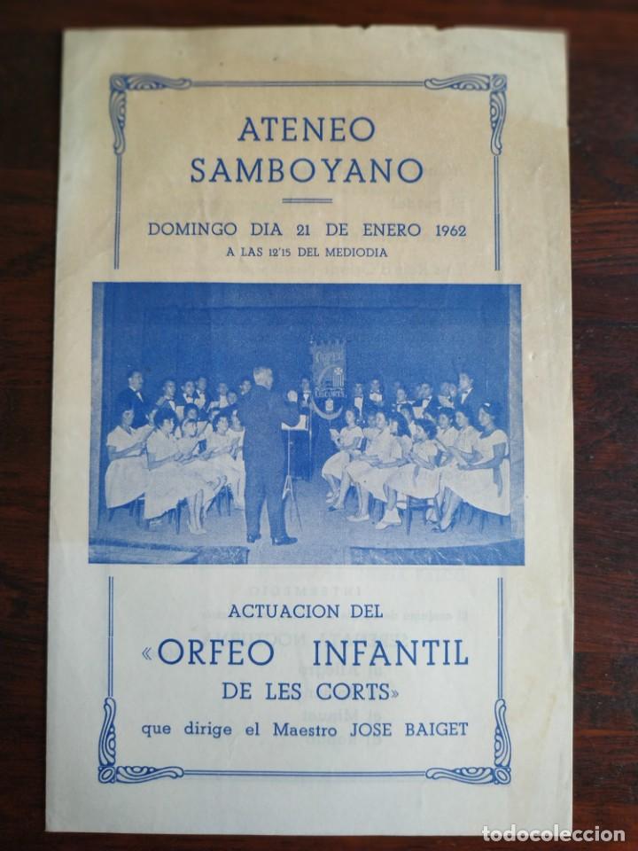 Coleccionismo: Actuaci&oacute;n del Orfeo infaltil de les Corts 1962 en el Ateneu Santboi&agrave; de Sant Boi de Llobregat