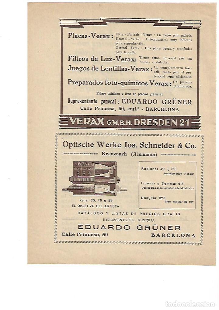 Collecting paper: A&Ntilde;O 1929 RECORTE PRENSA PUBLICIDAD FOTOGRAFIA VERAX DRESDEN PRODUCTOS FOTOGRAFICOS FOTOS