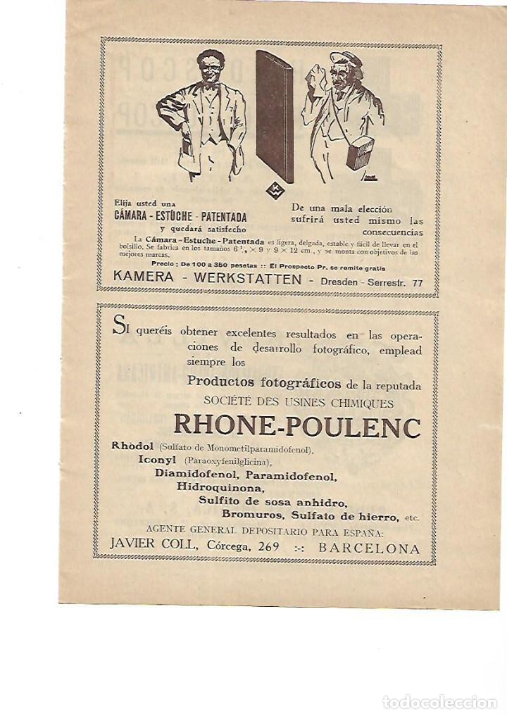 Collecting paper: A&Ntilde;O 1929 PUBLICIDAD FOTOGRAFIA PRODUCTOS FOTOGRAFICOS RHONE POULENC JAVIER COLL
