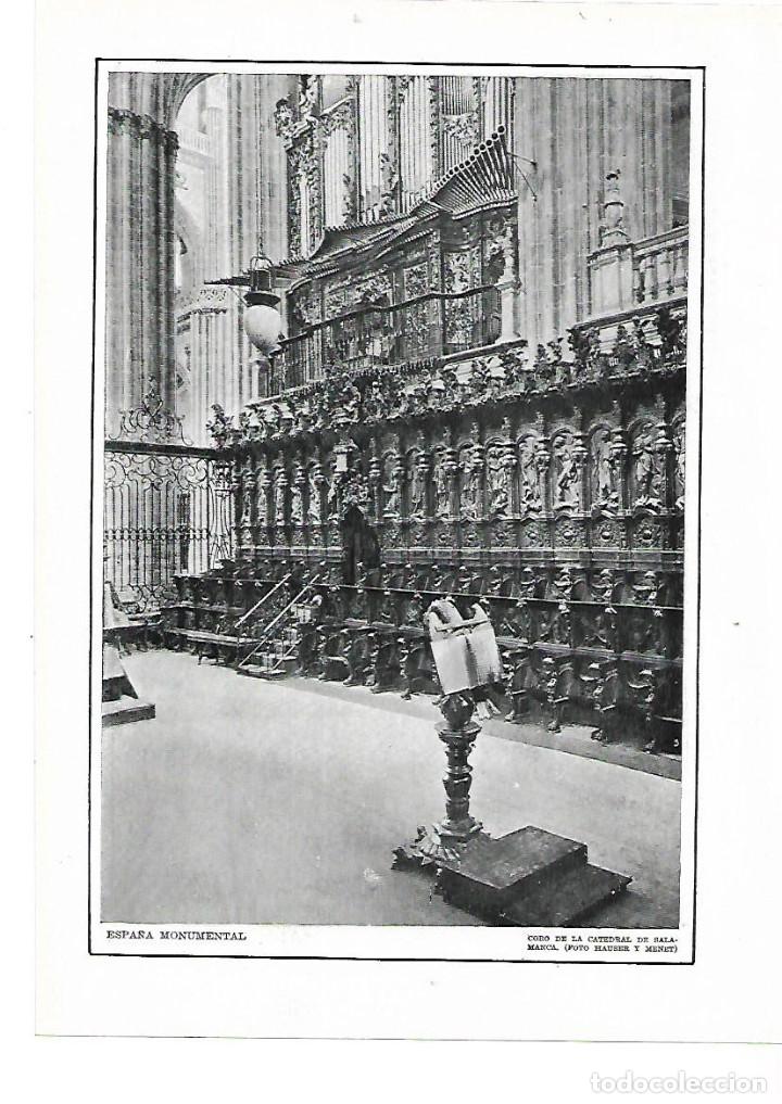 Collectionnisme: A&Ntilde;O 1915 RECORTE PRENSA LAMINA FOTOGRAFIA HAUSER Y MENET CORO CATEDRAL DE SALMANCA