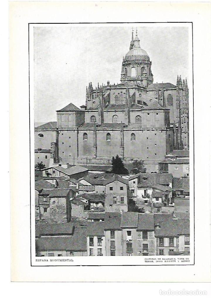 Colecionismo: A&Ntilde;O 1915 RECORTE PRENSA LAMINA FOTOGRAFIA HAUSER Y MENET CATEDRAL SALAMANCA VISTA EXTERIOR