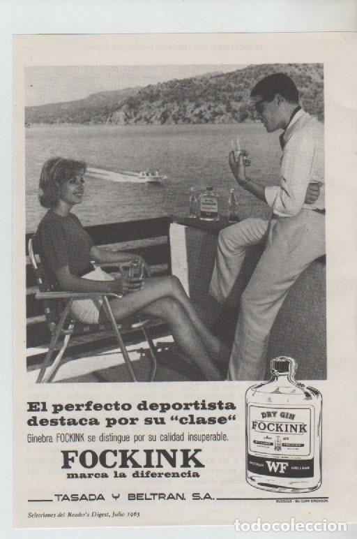 Coleccionismo: ANUNCIO PUBLICIDAD BEBIDAS GINEBRA FOCKINK