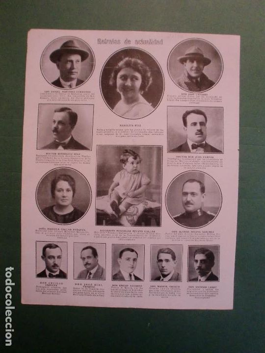 Coleccionismo: RETRATOS DE ACTUALIDAD - MANOLITA RUIZ JOS&Eacute; LATORRE DAIEL MARTINEZ DR. RODRIGUEZ DIAZ - 28/1/1926