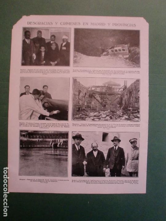 Coleccionismo: DESGRACIAS Y CRIMENES EN MADRID MANRESA BURGOS - CAMOMILA INTEA - 7/4/1926