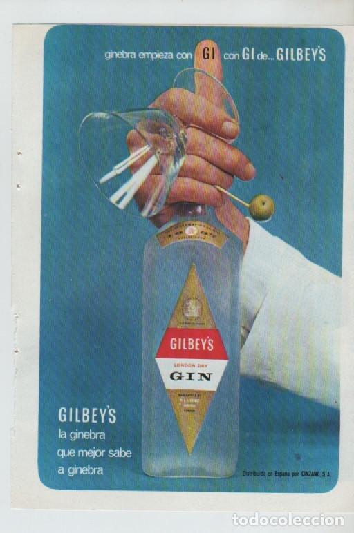 Coleccionismo: ANUNCIO PUBLICIDAD BEBIDAS GINEBRA GILBEYS