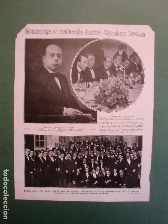 Coleccionismo: HOMENAJE DR. S&Aacute;NCHEZ COVISA EN EL HOTEL RITZ - REINA DE LA MI-CAR&Ecirc;ME - 7/4/1926