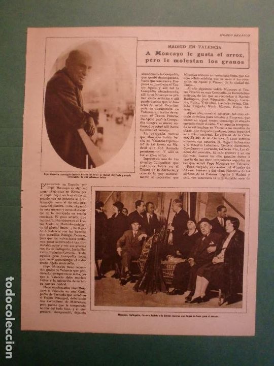Coleccionismo: PEPE MONCAYO GALLEGUITO CAREN ANDR&Eacute;S LA DUR&Aacute;N COMICOS DE MADRID A VALENCIA - 29/1/1930