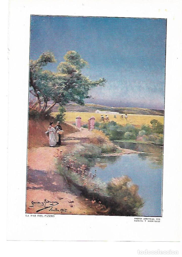 Sammelleidenschaft Papier: A&Ntilde;O 1915 RECORTE PRENSA PINTURA LAMINA DIBUJO LA PAZ DEL CAMPO FAENAS AGRICOLAS GARCIA RODRIGUEZ