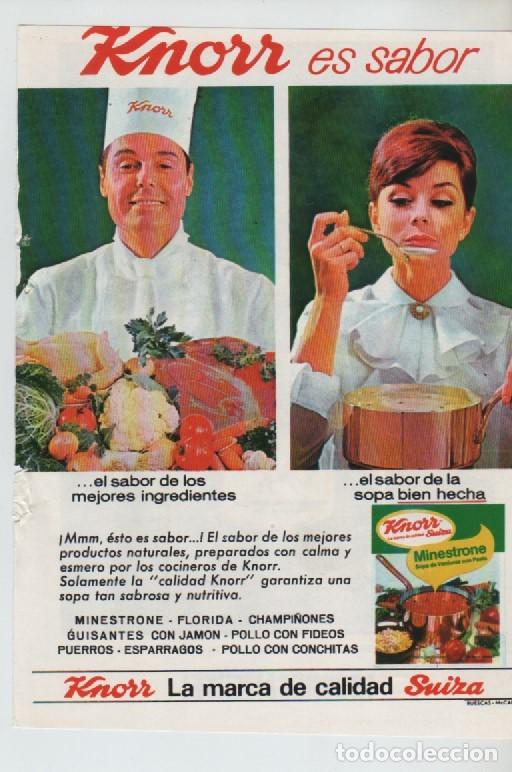 Coleccionismo: ANUNCIO PUBLICIDAD COMESTIBLES SOPAS KNORR-GINEBRA BOOTHS