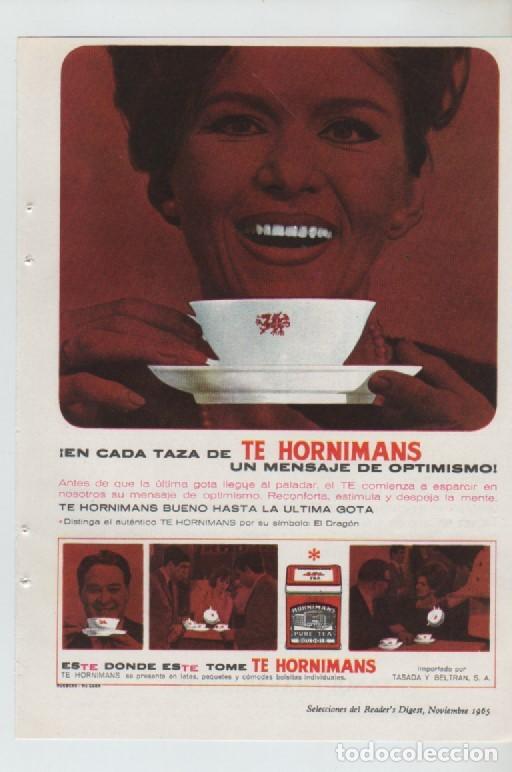 Coleccionismo: ANUNCIO PUBLICIDAD COMESTIBLES TE HORNIMANS-GINEBRA GORDONS