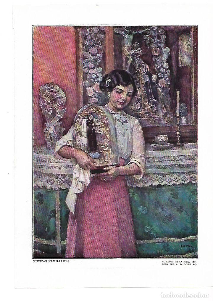 Collezionismo: A&Ntilde;O 1915 RECORTE PRENSA PINTURA LAMINA DIBUJO EL SANTO DE LA NI&Ntilde;A POR HUERTAS