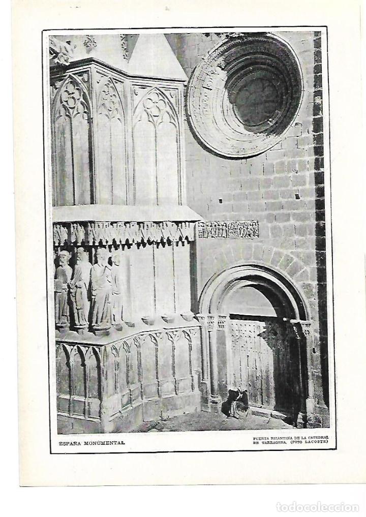 Collectionnisme: A&Ntilde;O 1915 RECORTE PRENSA LAMINA FOTOGRAFIA LACOSTE CATEDRAL TARRAGONA PUERTA BIZANTINA