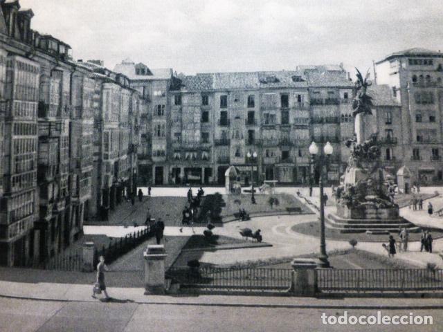 Coleccionismo: VITORIA PLAZA DE LA VIRGEN BLANCA ANTIGUA LAMINA A&Ntilde;OS 50