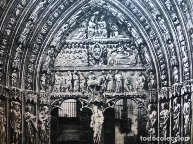 Colecionismo: LAGUARDIA ALAVA PORTADA DE SANTA MARIA DE LOS REYES ANTIGUA LAMINA A&Ntilde;OS 50