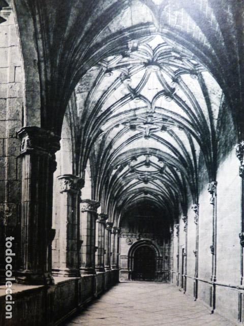 Coleccionismo: ESTELLA NAVARRA CLAUSTRO DEL MONASTERIO DE IRACHE ANTIGUA LAMINA A&Ntilde;OS 50