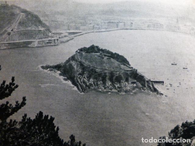 Collezionismo: SAN SEBASTIAN ISLA DE SANTA CLARA ANTIGUA LAMINA A&Ntilde;OS 50