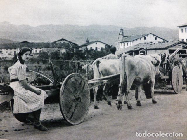 Collezionismo: ECHARRI NAVARRA CARRETAS EN ARANAZ ANTIGUA LAMINA A&Ntilde;OS 50