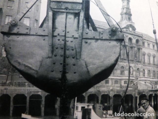 Coleccionismo: BILBAO LA RIA Y AYUNTAMIENTO ANTIGUA LAMINA A&Ntilde;OS 50