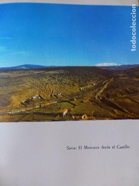 Coleccionismo: EL MONCAYO SORIA VISTA DESDE EL CASTILLO ANTIGUA LAMINA A&Ntilde;OS 50