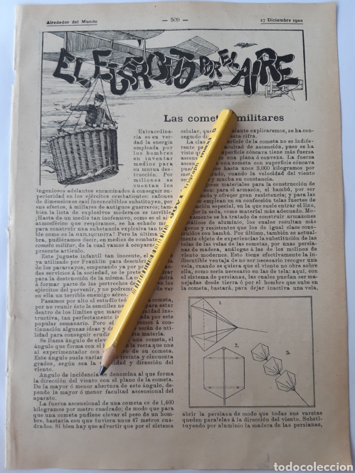 Coleccionismo: El ejercito del aire. Las cometas militares. 1900