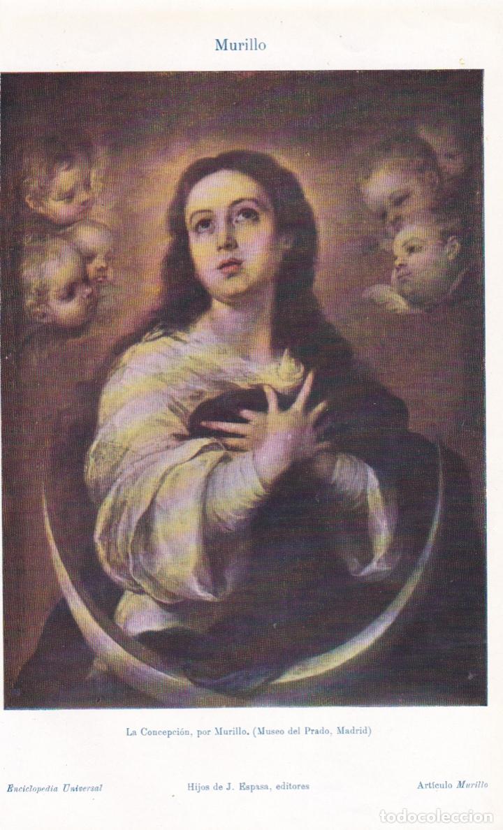 Coleccionismo: L&aacute;mina: La Concepci&oacute;n / Murillo, museo Del Prado - 1927