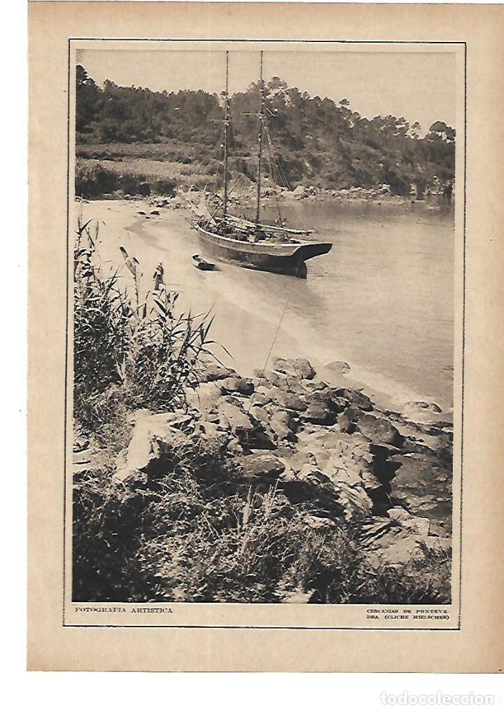 Colecionismo: A&Ntilde;O 1915 RECORTE PRENSA FOTOGRAFIA ARTISTICA CERCANIAS PONTEVEDRA CLICHE HIELSCHER