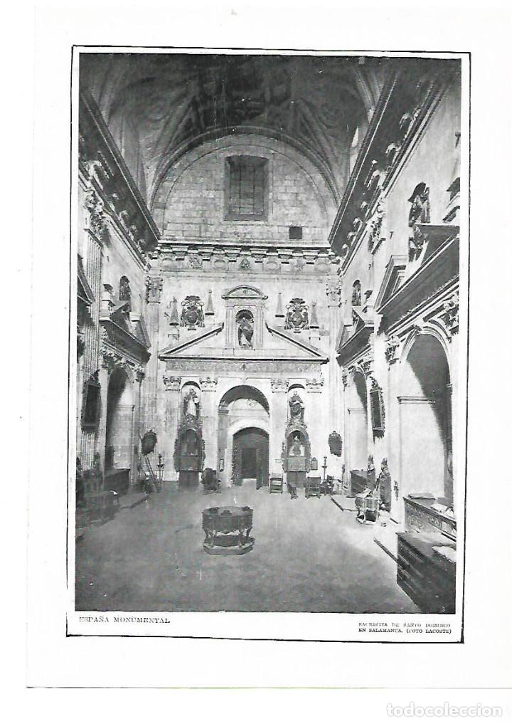 Colecionismo: A&Ntilde;O 1915 RECORTE PRENSA LAMINA FOTOGRAFIA LACOSTE SACRISTIA IGLESIA SANTO DOMINGO SALAMANCA