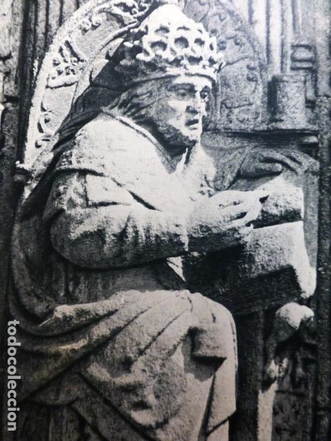 Coleccionismo: PONTEVEDRA DETALLE DE SANTA MARIA LA MAYOR ANTIGUA LAMINA A&Ntilde;OS 50