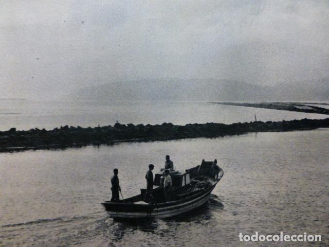 Coleccionismo: NOYA LA CORU&Ntilde;A LA RIA ANTIGUA LAMINA A&Ntilde;OS 50