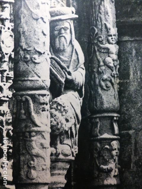 Coleccionismo: PONTEVEDRA DETALLE DE SANTA MARIA LA MAYOR ANTIGUA LAMINA A&Ntilde;OS 50