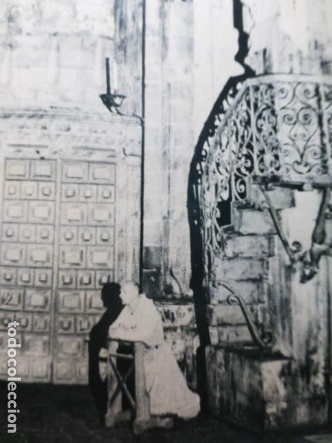 Coleccionismo: OSERA ORENSE INTERIOR DEL MONASTERIO ANTIGUA LAMINA A&Ntilde;OS 50