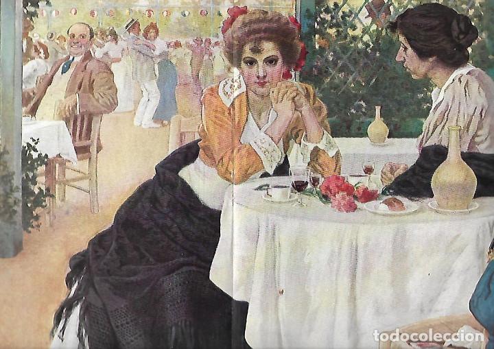 Collectionnisme: A&Ntilde;O 1915 RECORTE PRENSA PINTURA LAMINA DIBUJO EN EL MERENDERO PERSONAJES DE UN DRAMA MENDEZ BRINGA