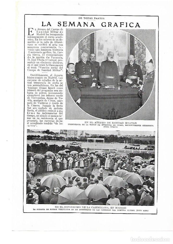Collectionnisme: A&Ntilde;O 1915 RECORTE PRENSA SUBASTA DE POTROS HIPODROMO DE LA CASTELLANA CABALLOS CARRERAS
