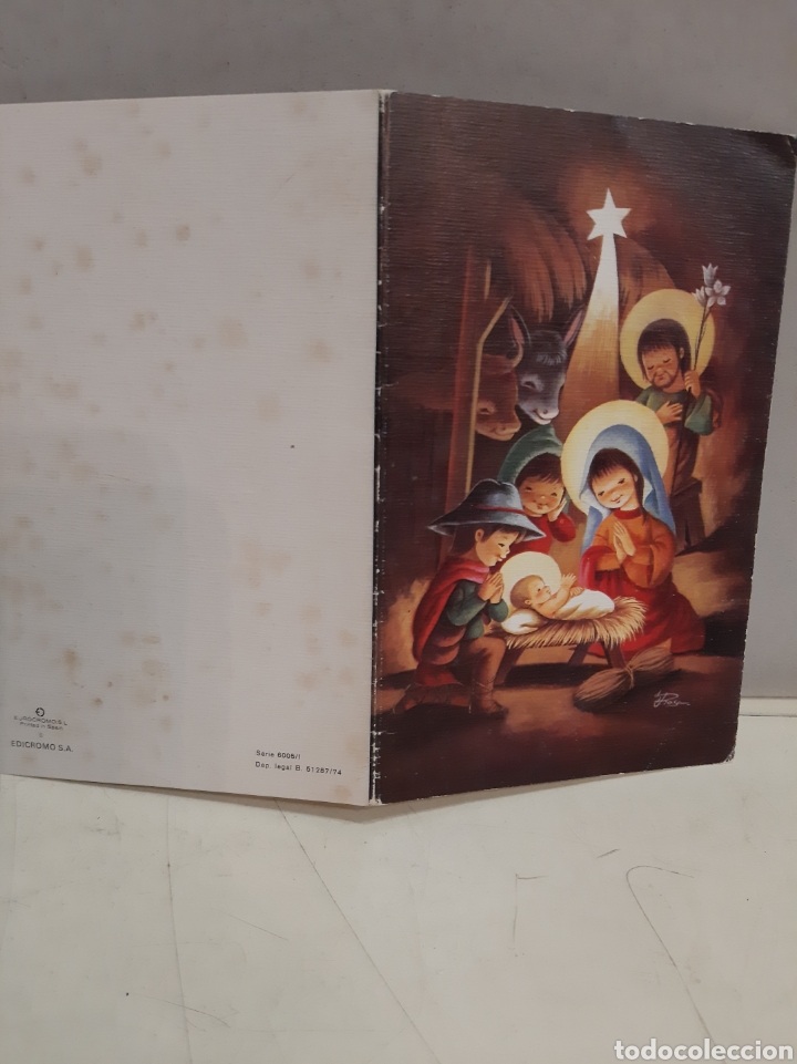 Collezionismo: 1874 Felicitaci&oacute;n navide&ntilde;a edicromo serie 6005/1 Barcelona