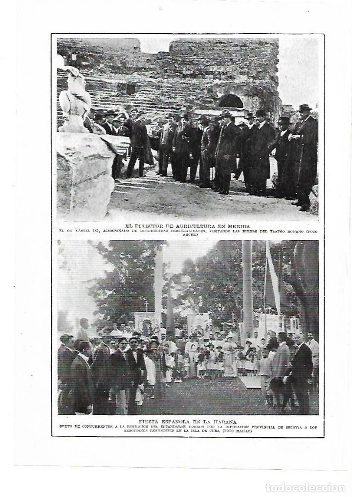 Colecionismo: A&Ntilde;O 1915 HOJA NOTICIA FIESTA ESPA&Ntilde;OLA EN LA HABANA BANDERA DIPUTACION SEGOVIA SEGOVIANOS RESIDENTES