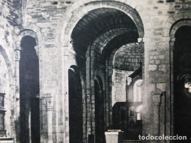 Collezionismo: LEYRE NAVARRA INTERIOR MONASTERIO ANTIGUA LAMINA A&Ntilde;OS 50