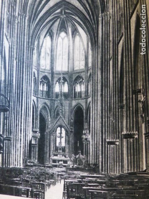 Colecionismo: BAYONA PAIS VASCO INTERIOR DE LA CATEDRAL ANTIGUA LAMINA A&Ntilde;OS 50