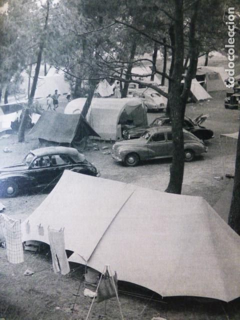 Colecionismo: BAYONA PAIS VASCO CAMPING ANTIGUA LAMINA A&Ntilde;OS 50