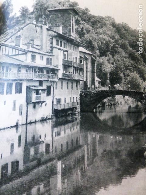 Collezionismo: SAN JUAN DE PIE DE PORT PAIS VASCO IGLESIA VISTA ANTIGUA LAMINA A&Ntilde;OS 50