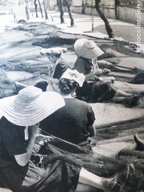 Sammelleidenschaft Papier: FUENTERRABIA GUIPUZCOA REMENDANDO REDES ANTIGUA LAMINA A&Ntilde;OS 50