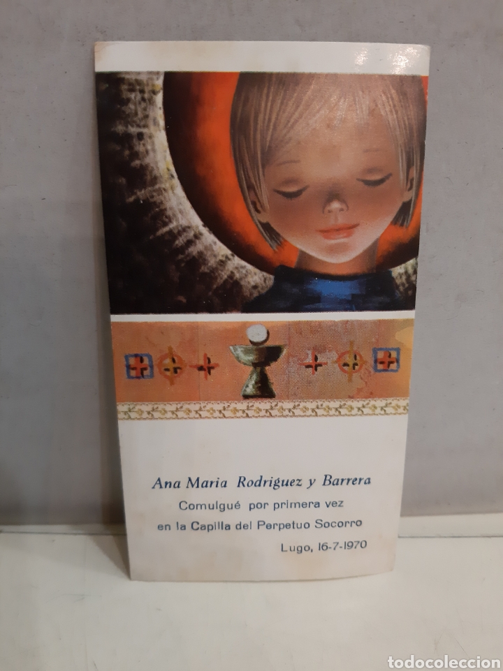 Sammelleidenschaft Papier: 1970 primera comunion iglesia perpetuo Socorro Lugo