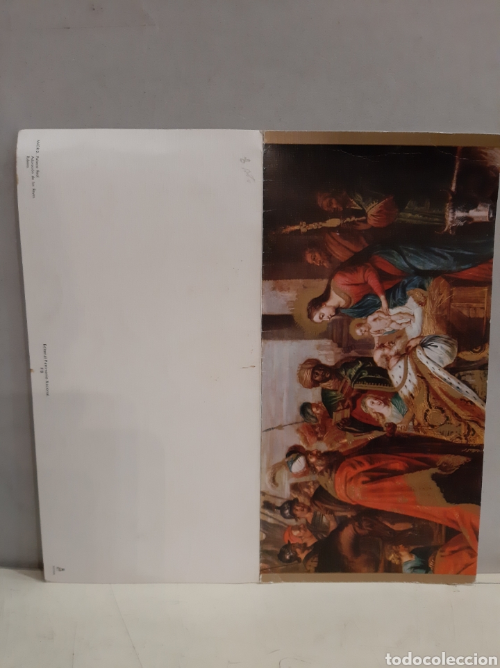 Collezionismo: Felicitaci&oacute;n navide&ntilde;a Editirial patrimonio Nacional 19719/9 Palacio Real adoraci&oacute;n F/9 medida 22x11