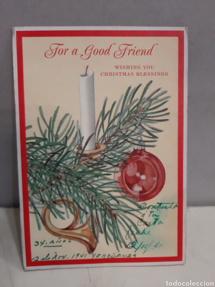 Colecionismo: Fir good friend felicitaci&oacute;n Hallmark 35x55.3 usa