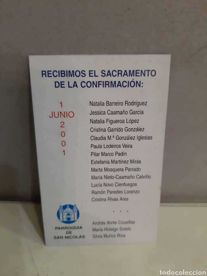 Coleccionismo: 2001 San Nicol&aacute;s La Coru&ntilde;a Recibimos Sacramento confirmaci&oacute;n
